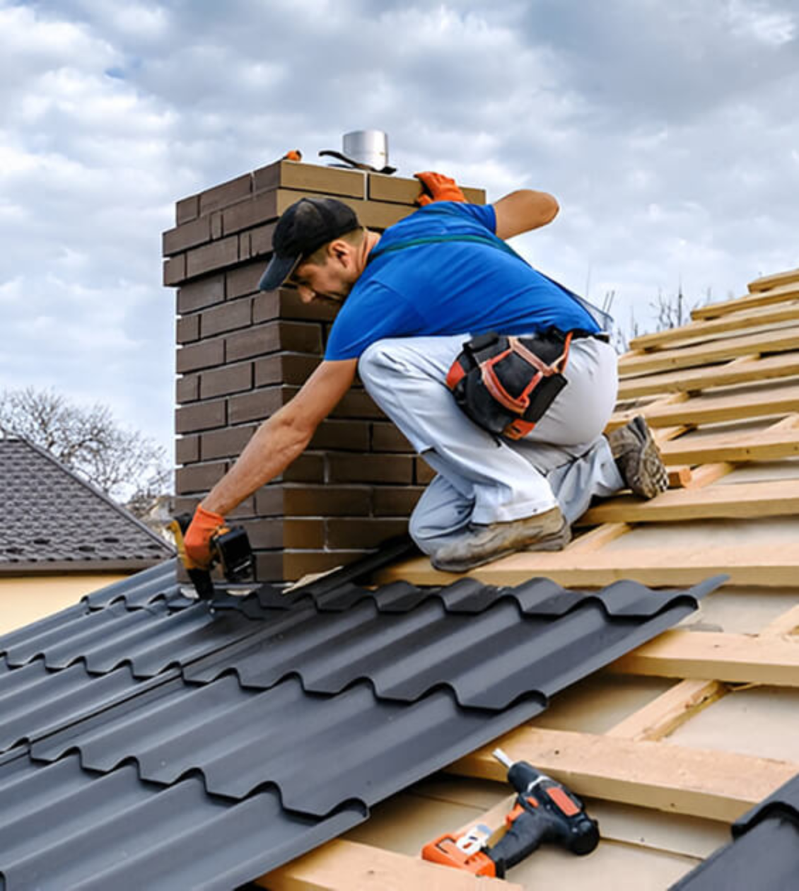 Roofing Professional at Work